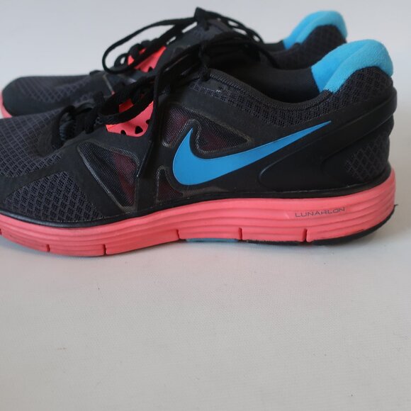 Womens Nike Lunarglide 3 Anthracite Black Pink Blue Trainer Running Sneakers 8 - Picture 8 of 16